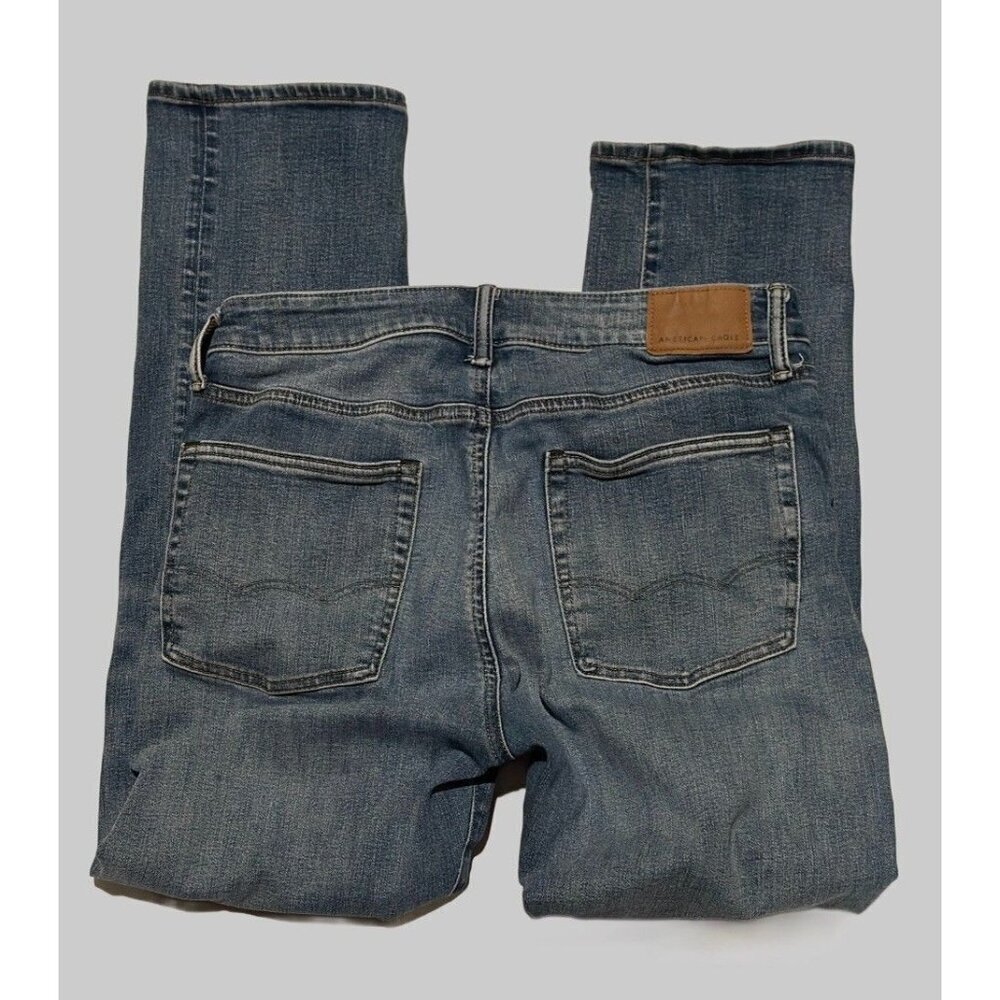 American Eagle Original Straight Jeans Men’s 32x30 AirFlex+ Medium Wash EUC
